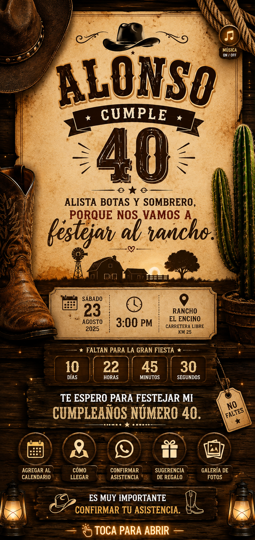 Invitación de Alonso